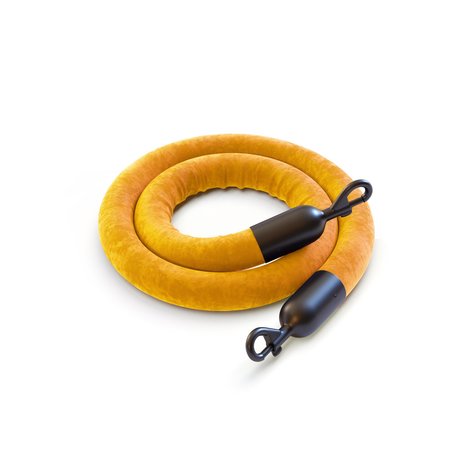 MONTOUR LINE Velvet Rope Gold With Black Snap Ends 8ft.Cotton Core HDVL510Rope-80-GD-SE-BK